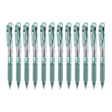 monAmi Flip 3 3色油性圓珠筆 0.5mm 12支, 鼠尾草綠, 1組