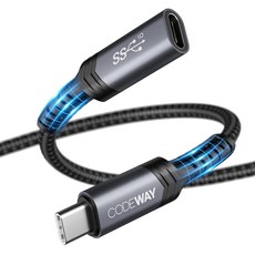 CODEWAY Type-C 公對母延長線 USB3.2 Gen2, 1.5m, 1條
