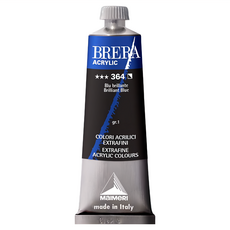 MaIMeRI 美利 BRERA 超細緻壓克力顏料60ML S1 #364BRILLIANT BLUE鮮豔藍M0806364, 60ml, 1色