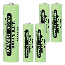 Kinyo 18650 二次鋰單電池 CB-12 33g 18 x 65mm, 1入, 5個