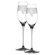 SPIEGELAU 歐洲製Arabesque雕花香檳杯2入組, 無鉛水晶玻璃, 300ml, 1組