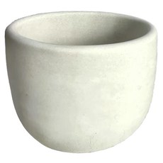 大圓底水泥盆 直徑11 x 9.8cm 水泥白 簡約風格, 1個