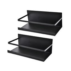 Salrim Gisul 鐵製磁吸式冰箱收納架 黑色 2個