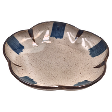SAWATOUKI 佐和陶瓷 日本製 花形4皿, 御灰藍, 1個