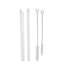 Caldo卡朵生活 玻璃吸管組 含清潔刷, 1組