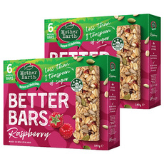 Mother Earth 營養好棒棒 覆盆莓口味 低鈉低糖高纖植物成分 無人工甜味劑色素香精 紐西蘭生產包裝, 180g, 2盒