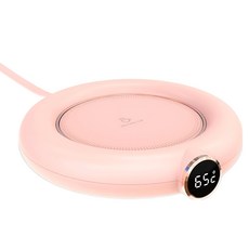 YUNMI 智能恆溫加熱杯墊/USB充電恆溫暖杯墊, 1個, 粉色