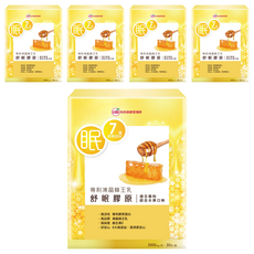 UDR 凍晶蜂王乳 舒眠膠原, 含GABA+芝麻素 600mg, 蜂王乳+女王蜂子 600mg, 大豆異黃酮 300mg, 膠原蛋白 54000mg, 3g, 30包, 5盒