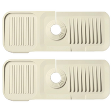 小麥購物 水龍頭瀝水墊 G217 大 196g, 米白色, 2個