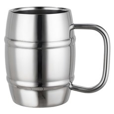 Hesii 304雙層不鏽鋼啤酒杯, 440ml, 1個