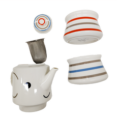 茶壺馬克杯組 壺 + 杯 x 2, 大象造型, 1組