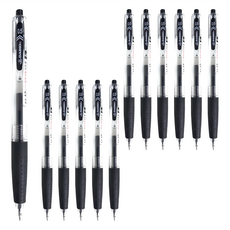 DAIHO 本色 銀按動耐摔中性筆, 0.5mm, 藍色, 1組