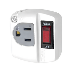 WeiTien 威電 過載斷電分接式插座 1開1座3孔 阻燃防火PC料, 63mm, CB-3112, 1個