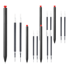 KaCO FIRST LOVE 初心旋轉中性筆圓珠筆 2支 0.5mm 筆芯, 暗戀黑, 5組