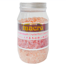 Macro 天然喜馬拉雅山粗岩鹽, 450g, 1罐
