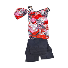 Summer love 夏之戀 女款長版二件式泳衣 附泳帽 活動式罩杯, 912, M