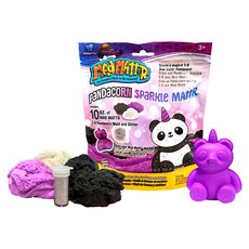 MAd MATTR 瘋狂博士MM沙 造型創意包 貓熊模具 激發孩子無限創意, 1包, 黑色 + 紫色 + 白色