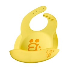 YODA 優的寶貝 寶貝好食兜餐兜LINE FRIENDS, 3D立體接口, 食品級矽膠, 特殊收納設計, 莎莉款, 1入, 1個