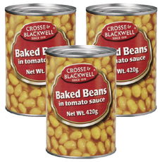 CROSSE&BLACKWELL 茄汁焗豆 420g, 英式早餐經典菜色, 英國原裝進口, 3罐