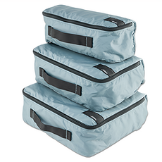 Matador 鬥牛士 拉鍊旅行收納袋 YKK雙向拉鍊 ..., 大(29.2 x 25.4 x 10.1cm) + 中(19 x 25.4 x 10.1cm) + 小(9.5 x 25.4 x 10.1cm), 石板藍