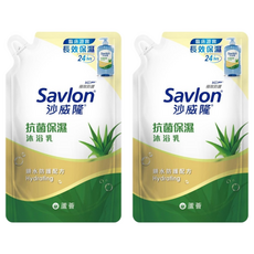 Savlon 沙威隆 抗菌保濕沐浴乳 蘆薈 補充包, 600g, 2包