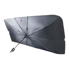 汽車遮陽傘 大款- 含收納袋, 大(130 x 75cm), 黑色, 1個