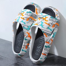 室內家居軟Q拖鞋 厚底軟Q PVC材質, 36~37mm, 黑色 + 白色