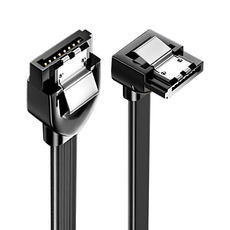 山澤 SATA3.0 6Gbps SSD雙通道高速資料傳輸線 直彎 25CM 雙頭卡扣設計, 1條