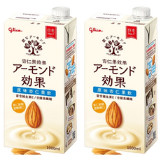 glico 格力高 原味杏仁果飲 2罐 1L (杏仁飲/無乳糖/膳食纖維/日本)