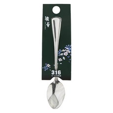 精華 銀格316咖啡匙, 銀色, 1入