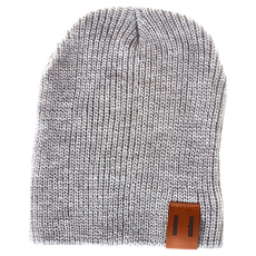 造型針織帽, 不適用, 灰色