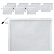BangJiaShi 幫家適 A4網紗收納袋 大(33 x 24.5cm), 12個, 白色