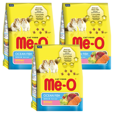 Me-O 咪歐 幼貓乾貓糧 海洋魚口味, 低鈉配方, 添加牛磺酸與多種維生素, 1.1kg, 3袋