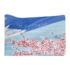 半島良品 5.0科技皮吸水防油地墊 長款, 富士山櫻花, 1個