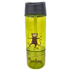 CARL OSCAR 兒童兩用水壺 猴子圖案 0.3+0.15L, 綠色, 1組