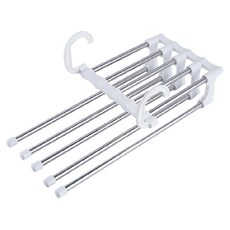 小麥購物 折疊褲架 五掛基礎款 3個, 白色, 1組