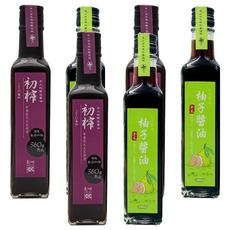 新味醬油 2入禮盒組 (初榨醬油250ml/瓶+柚子醬油250ml/瓶), 500ml, 3組