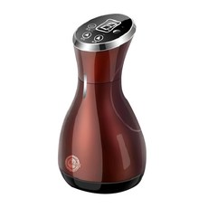 智慧魔力頂級款艾絨砭石無線9段控制熱敷刮痧拔罐機 無線充電 紅光理療 9檔吸力 贈艾絨包 艾草精油 絨布袋, 咖啡色