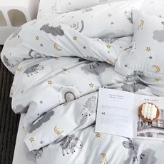 寢室安居 石墨烯萊賽爾天絲鋪棉四季涼被 台灣製, 小羊米菲 白色