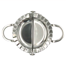 PUSH! 廚房用品 304不鏽鋼包餃子器 家用餃子皮模具 18cm x 10cm x 7.5cm, 銀色, 1個