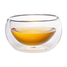 耐熱雙層玻璃碗 8.5 x 5cm 100ml, 透明色, 6個