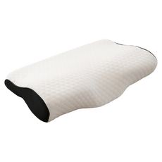 BUHO 布歐 人體工學波浪記憶枕 蝶型, 1顆, 針織緹花布 白色