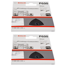 BOSCH 博世 台灣公司貨 三角形自黏砂紙 G600 2608605199 黑色 5片, 2組
