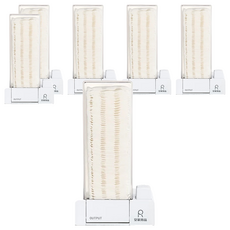 ROYAL SUPPLIES皇家用品 按壓式化妝棉盒, 可裝約50片, 琉璃白, 6個