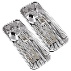 不鏽鋼餐具籃 G229 31 x 12.5 x 4.5cm 圓孔款, 2個