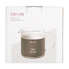 Driver 耐熱玻璃壺 450ml, 冷熱皆宜, 適用於微波爐, DR-T297S-Z1, 1個