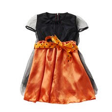 愛北鼻 萬聖節表演服 橘點巫婆 160碼, 1入, 黑/橘色