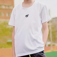 GIAT 吉亞特 兒童盾形輕量排汗短袖上衣 白色