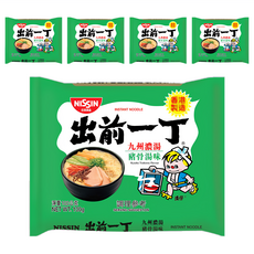 NISSIN 日清 出前一丁 九州濃湯豬骨湯味速食麵 Set 香港製造, 5包