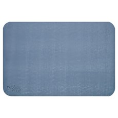 rubber anne 軟式珪藻土地墊, 快速吸水, 柔軟舒適, 止滑設計, 66 x 44cm, 藍色